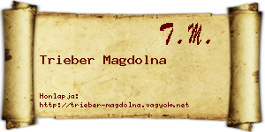 Trieber Magdolna névjegykártya